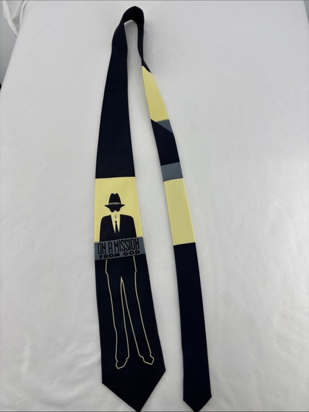 Jonathan David Blues Brothers Mens Movie Mission God Jake Elwood Black Necktie